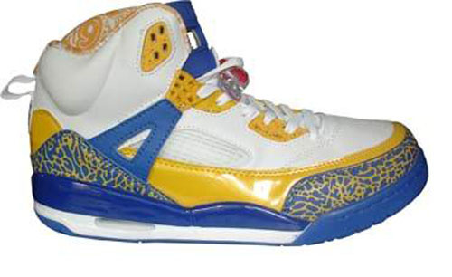 Air Jordan Shoes 3.5 White Yellow Blue - Click Image to Close