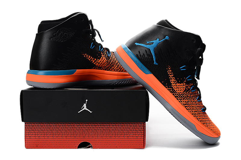 Air Jordan 31 Orange Black Blue Shoes - Click Image to Close