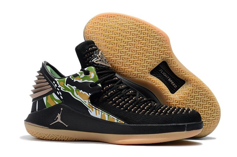 Air Jordan 32 Black Yellow Green Shoes