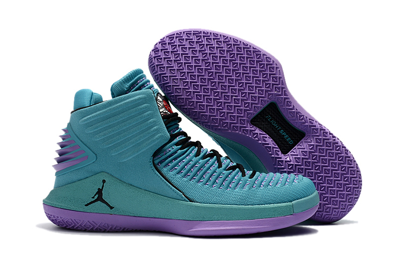 Air Jordan 32 Blue Purple Black Shoes - Click Image to Close