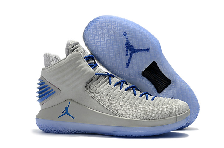 Air Jordan 32 Grey Blue Shoes - Click Image to Close