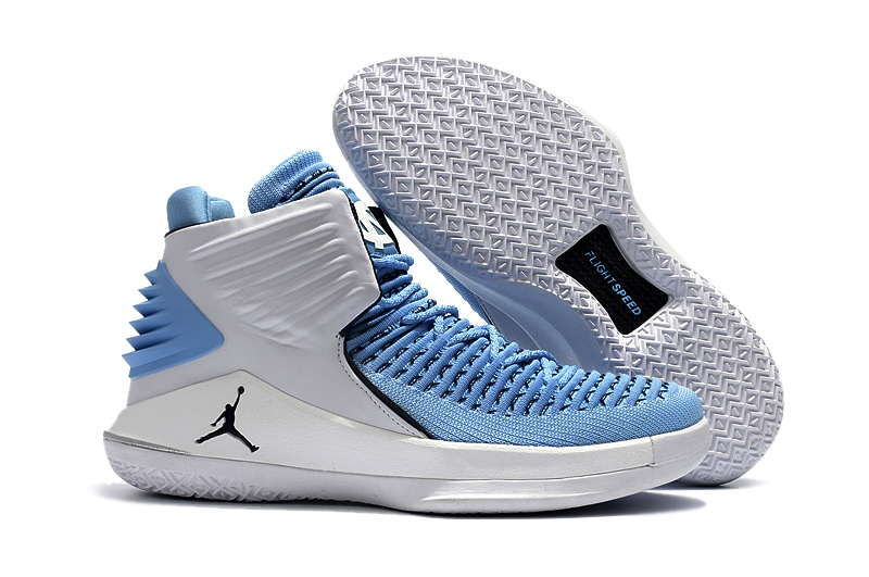 Air Jordan 32 Light Blue Silver Shoes