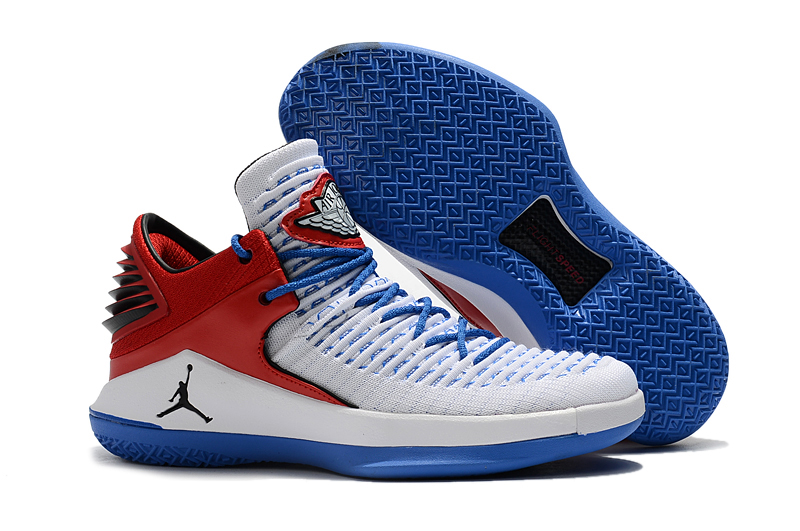 Air Jordan 32 White Red Blue Shoes