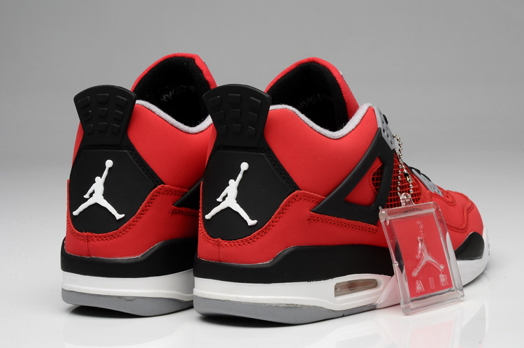 Air Jordan 4 Bulls Colors Red White Black Shoes - Click Image to Close