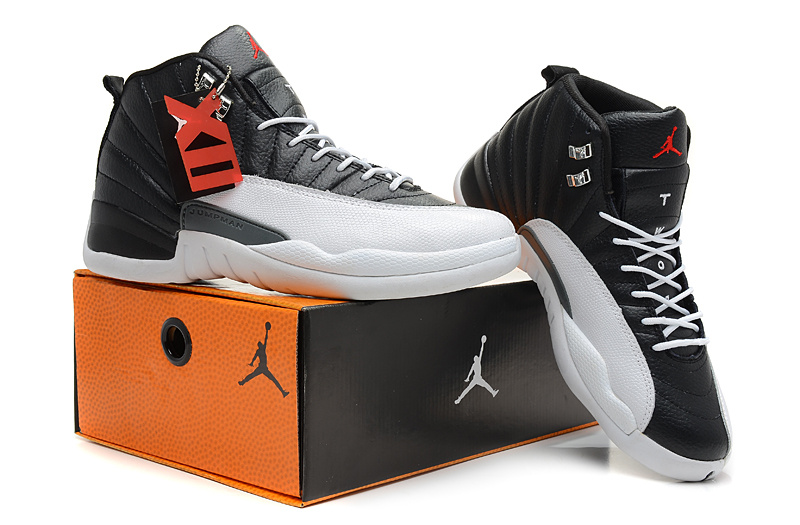 2013 Jordan 12 Hardback Black White Shoes - Click Image to Close