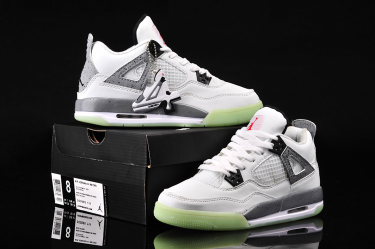 New Arrival Jordan 4 Midnigh Grey Black For Women - Click Image to Close