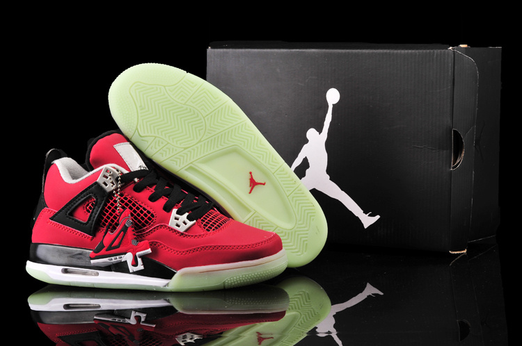 New Arrival Jordan 4 Midnigh Red Black For Women