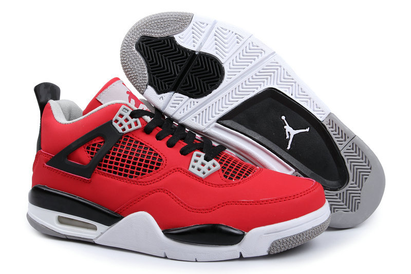 2013 Jordan 4 Red Black White Shoes - Click Image to Close