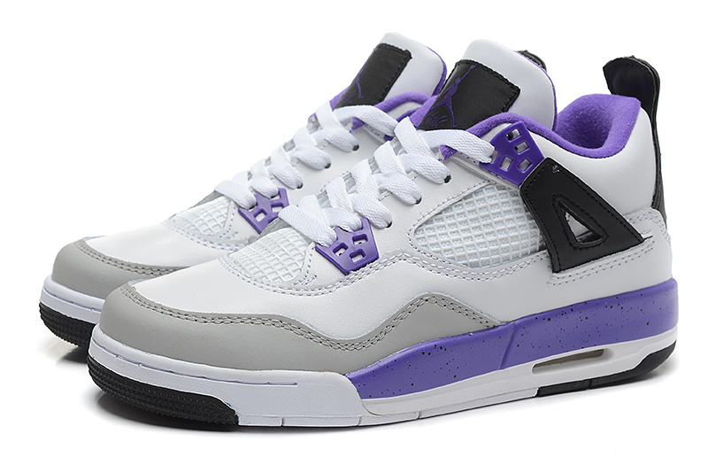 Air Jordan 4 Retro White Purple For Women