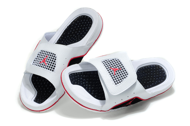 Air Jordan Hydro 4 White Black Red - Click Image to Close