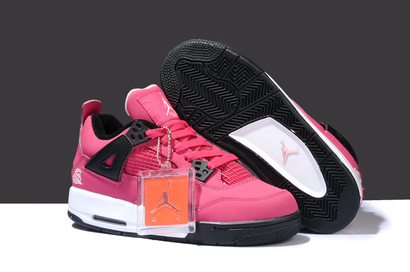 New Air Jordan 4 Thor Pink White Black Shoes - Click Image to Close