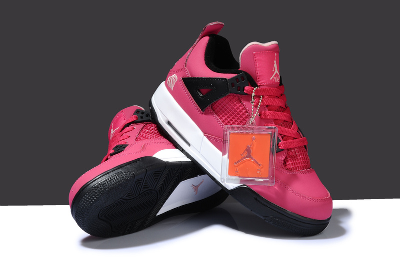 New Air Jordan 4 Thor Pink White Black Shoes - Click Image to Close