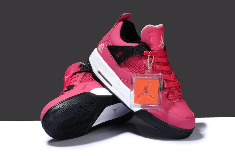 New Air Jordan 4 Thor Pink White Black Shoes