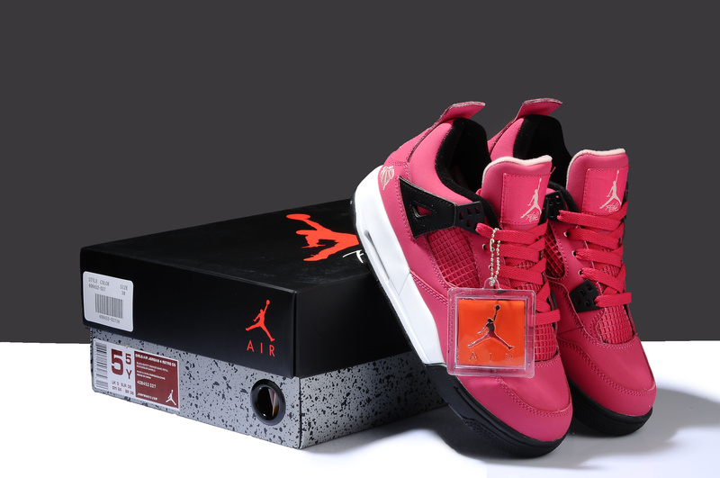 New Air Jordan 4 Thor Pink White Black Shoes - Click Image to Close