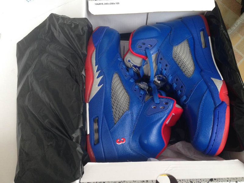 Air Jordan 5 CP3 Blue Red Shoes - Click Image to Close