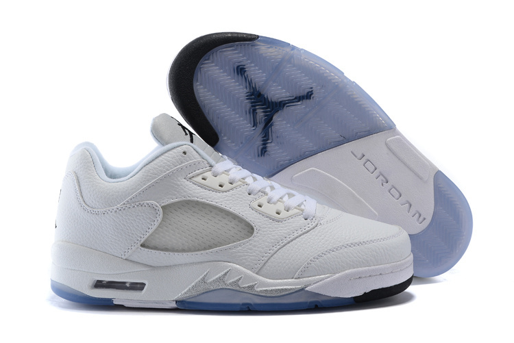 Air Jordan 5 Low All White Shoes