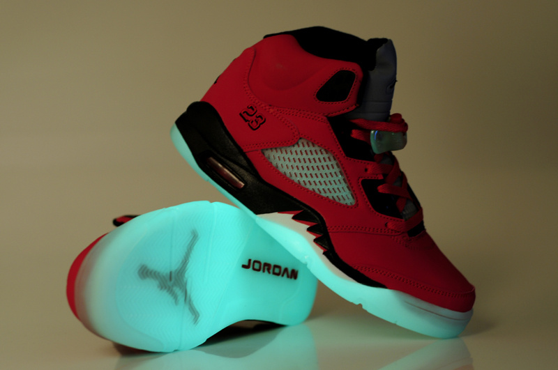 Midnight Air Jordan 5 Red Gauze - Click Image to Close