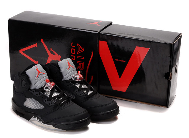 Air Jordan 5 Hardcover Box Black White Red - Click Image to Close