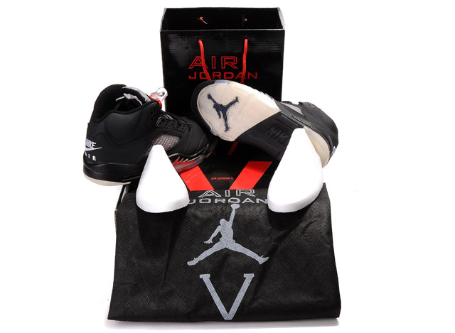 Air Jordan 5 Hardcover Box Black White Red - Click Image to Close