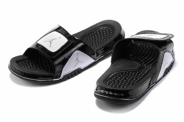 Air Jordan Hydro 5 Black White - Click Image to Close