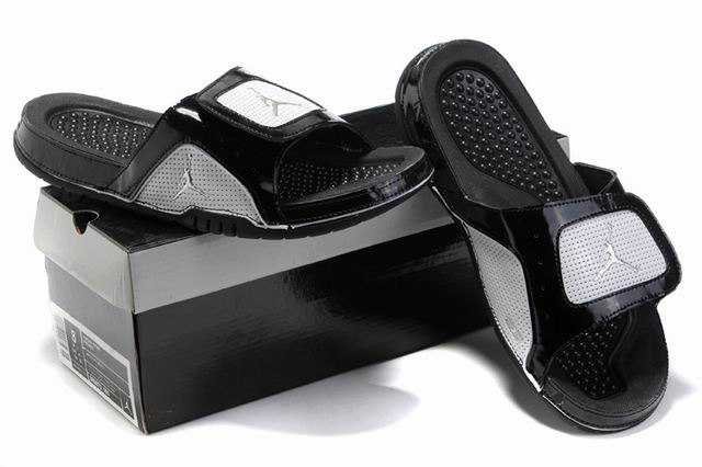 Air Jordan Hydro 5 Black White - Click Image to Close