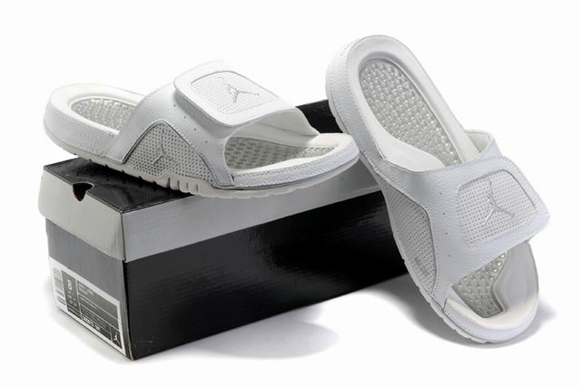 Air Jordan Hydro 5 White Grey - Click Image to Close