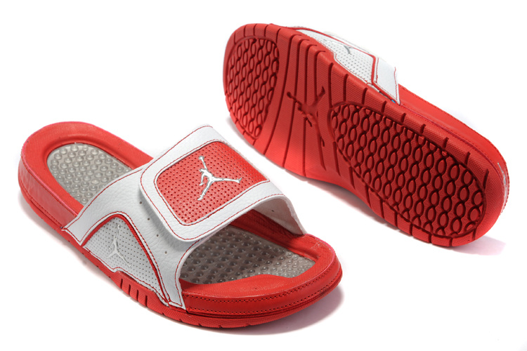 Air Jordan Hydro 5 White Red Grey - Click Image to Close