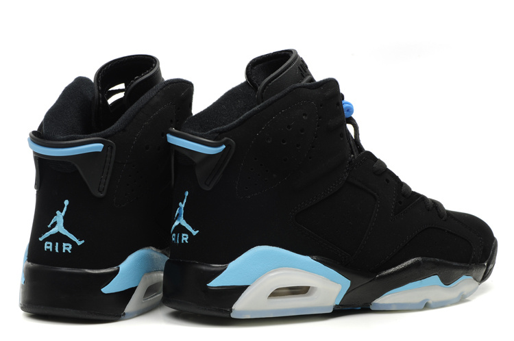 black and blue retro jordans