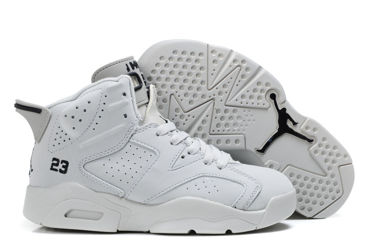 Air Jordan 6 All White For Kids