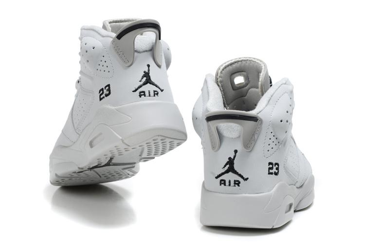 Air Jordan 6 All White For Kids - Click Image to Close