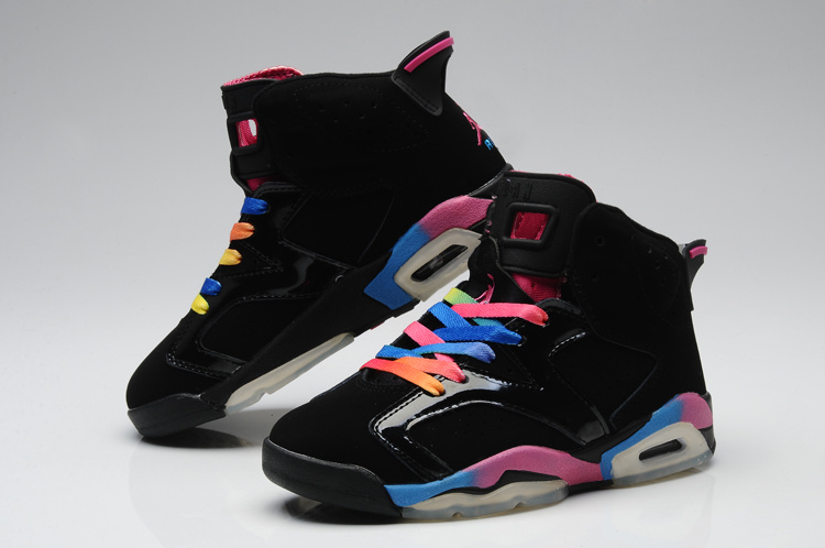 New Arrival Jordan 6 Colorful Black For Women