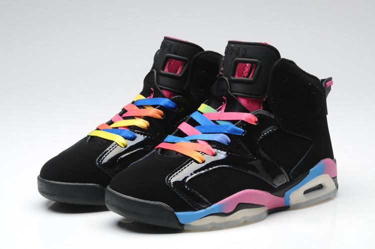 New Arrival Jordan 6 Colorful Black For Women - Click Image to Close