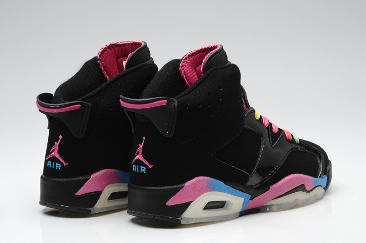 New Arrival Jordan 6 Colorful Black For Women - Click Image to Close