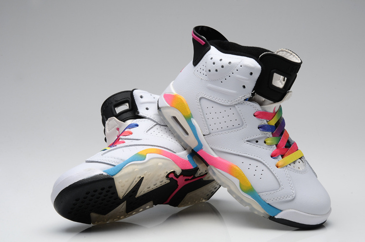 New Arrival Jordan 6 Colorful White For Women