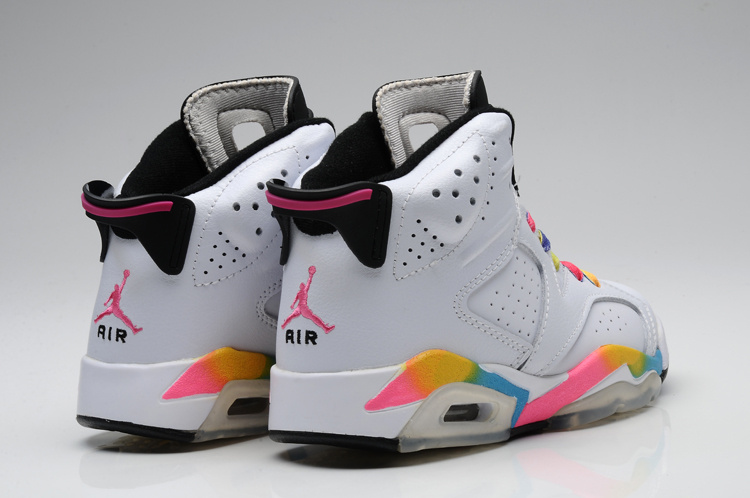 New Arrival Jordan 6 Colorful White For Women