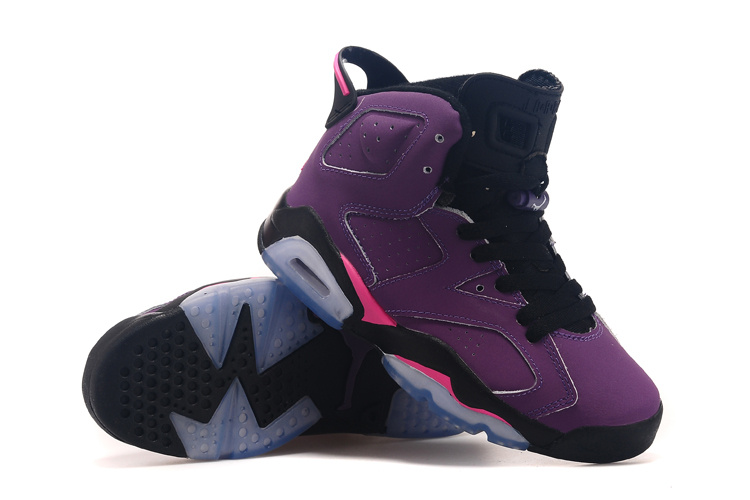 Air Jordan 6 Grape Black Shoes For Women