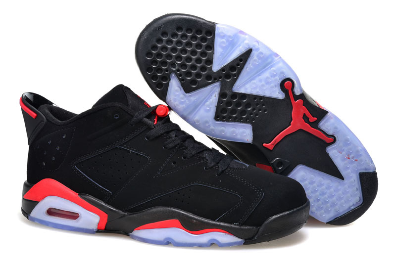 Air Jordan 6 Low Black Red Shoes - Click Image to Close