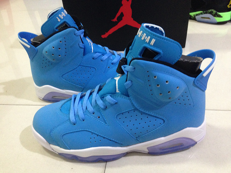 Original 2015 Air Jordan 6 Pantone Blue White Shoes