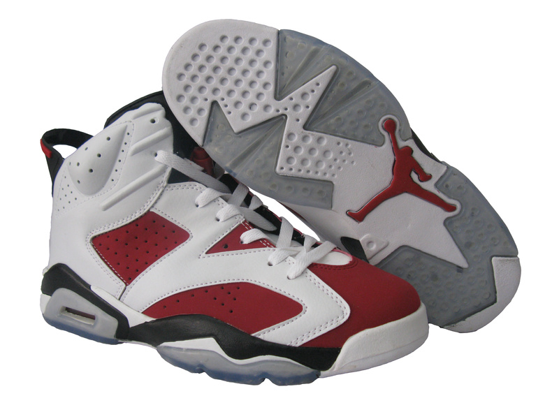 Jordan 6 Retro White Red Black Shoes