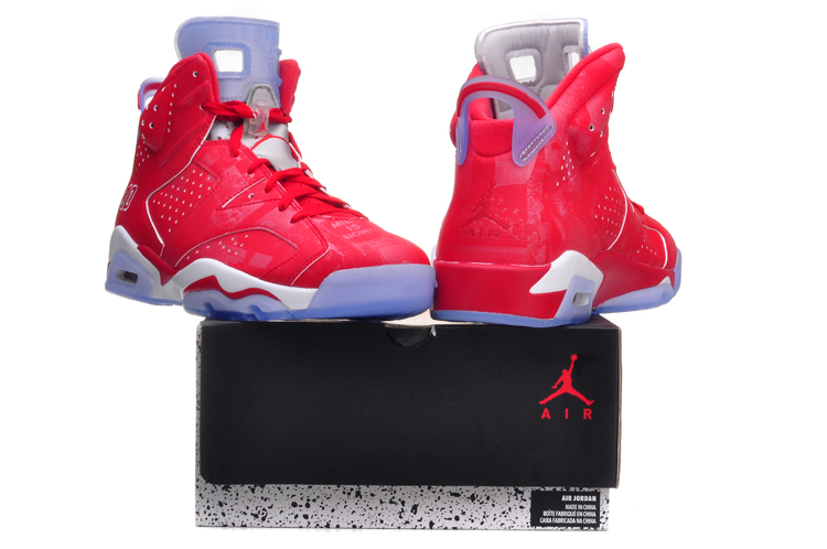 Air Jordan 6 Slam Dunk Red Basketball Shoes