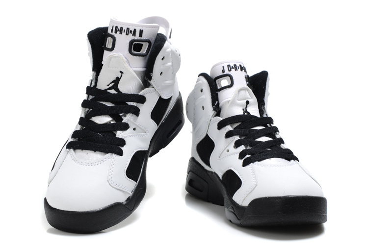 Air Jordan 6 White Black For Kids