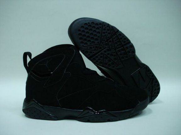 all black jordans 7