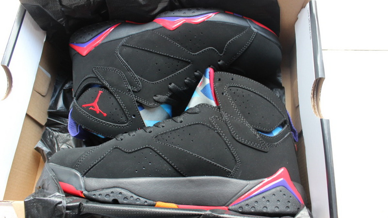 Air Jordan 7 Retro Black Purple Shoes - Click Image to Close