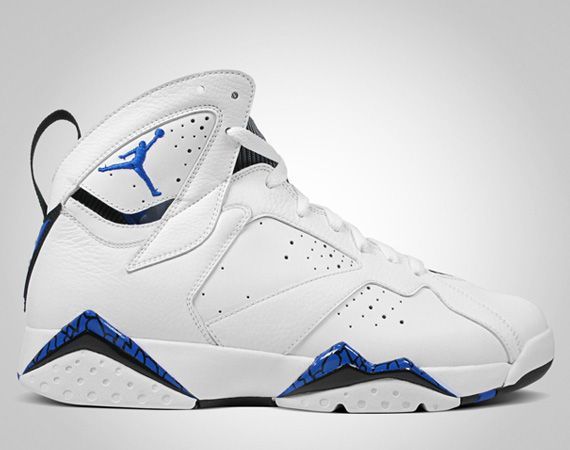 Air Jordan 7 White Blue Shoes - Click Image to Close