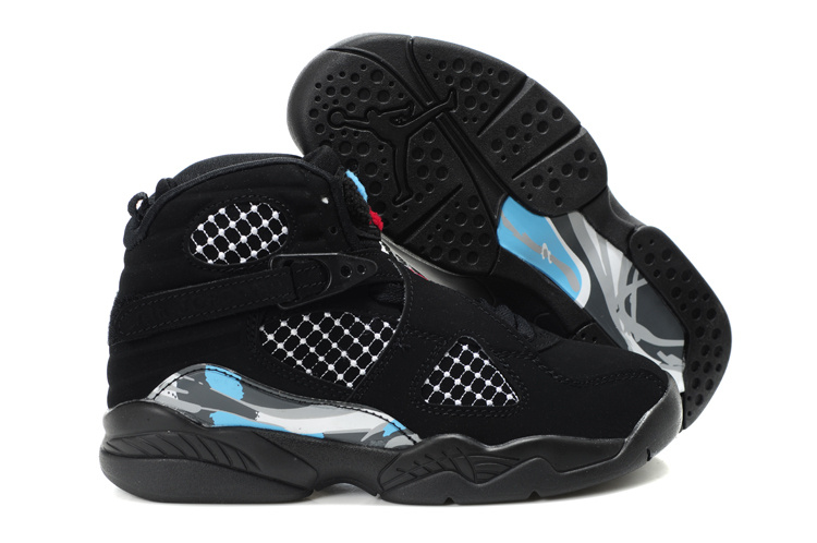 Air Jordan 8 Black For Kids