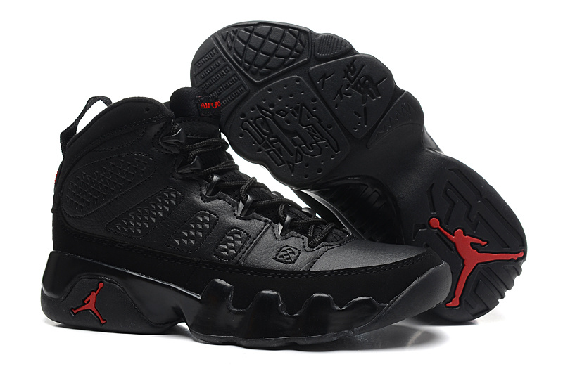 Air Jordan 9 All Black For Women - Click Image to Close