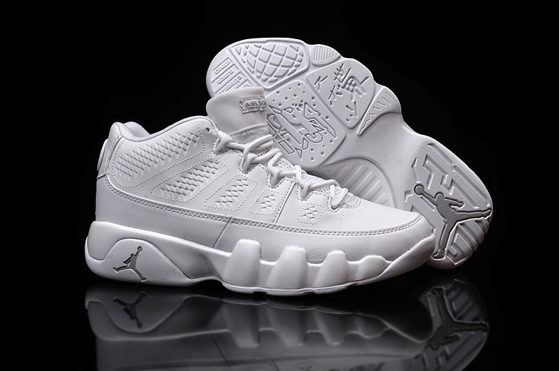 Air Jordan 9 Low 30th All White Shoes - Click Image to Close