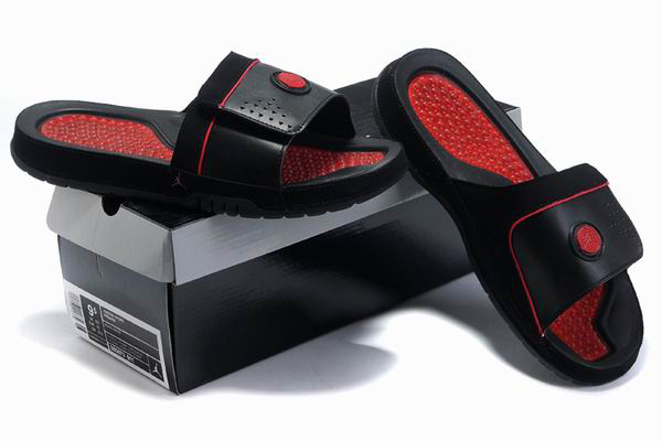 Air Jordan 9 Slipper Black Red - Click Image to Close
