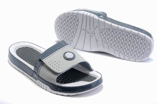 Air Jordan 9 Slipper White Grey - Click Image to Close