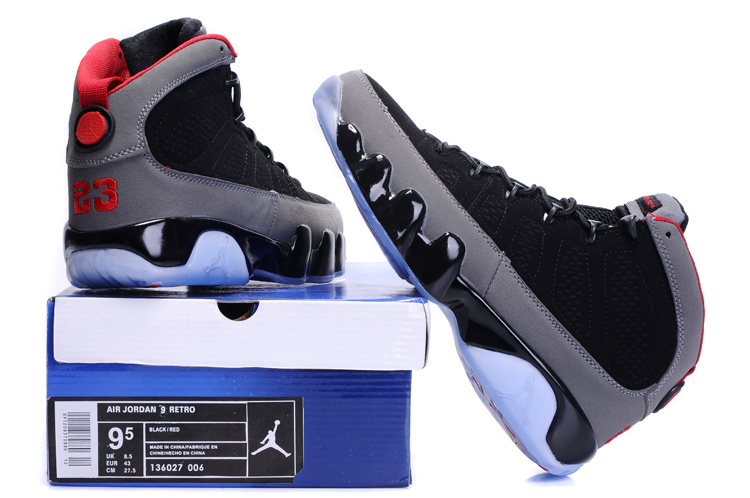 Jordan 9 Retro Transparent Sole Black Brown - Click Image to Close